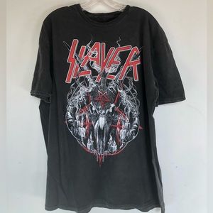 Slayer Black Heavy Metal Band Tee Shirt